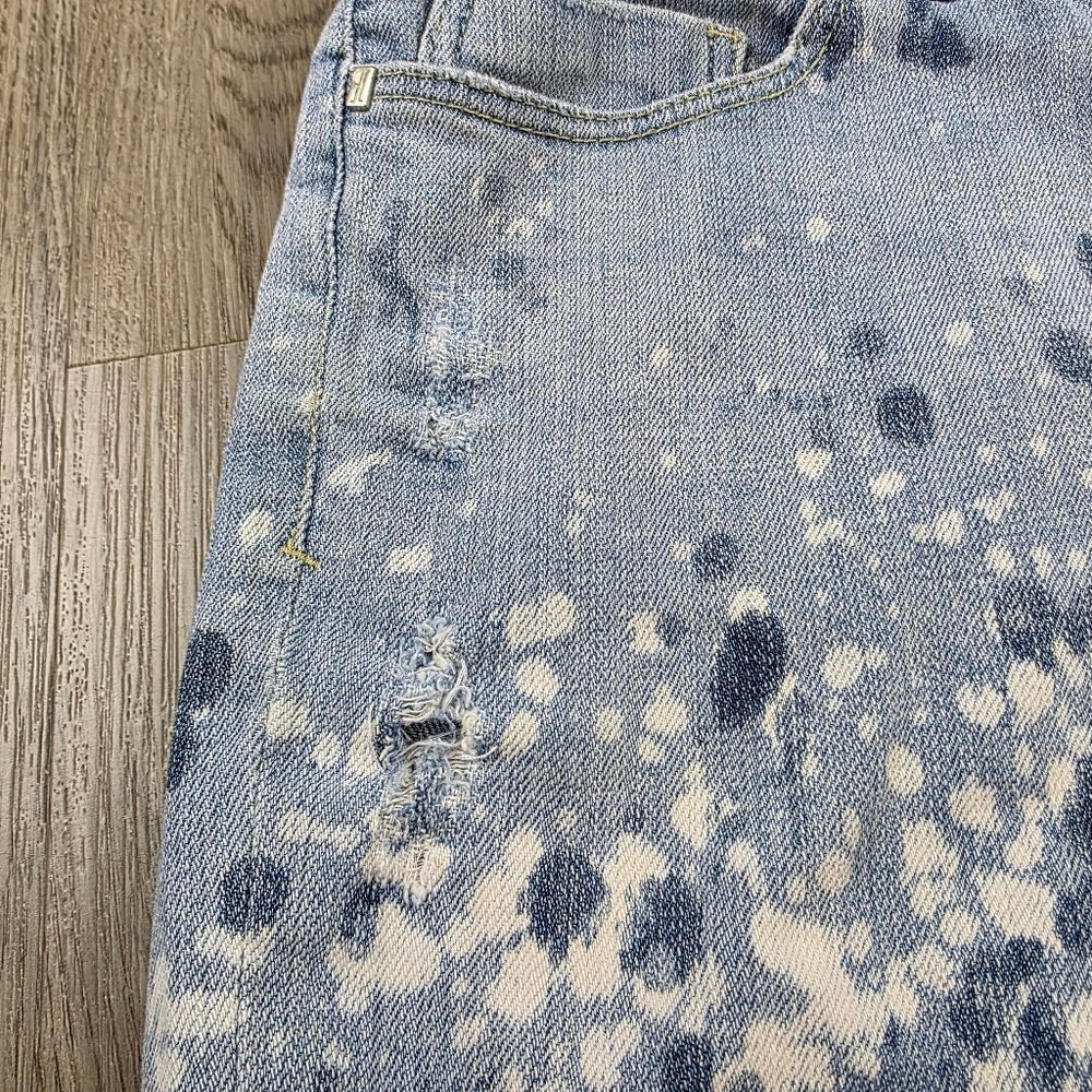Anthropplogie Pilcro And The Letterpress Paint Splattered Denim Shorts Size 26 - Picture 5 of 10